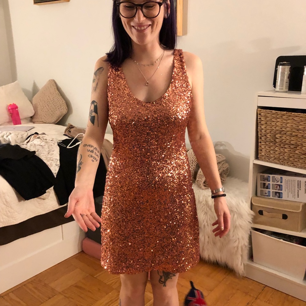 Rose Gold Sequen dress